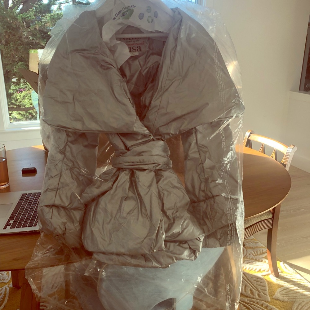 Norma Kamali Sleeping Bag Jacket Short Silver